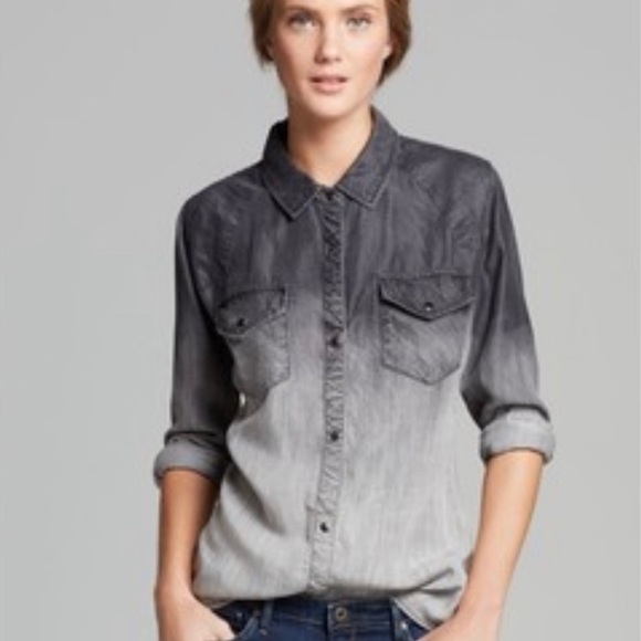 Rails Gray Ombre Snap Button Down Sz XS - Picture 2 of 7